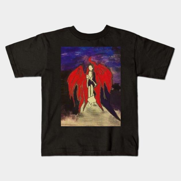 Angel without a face Kids T-Shirt by here4hope